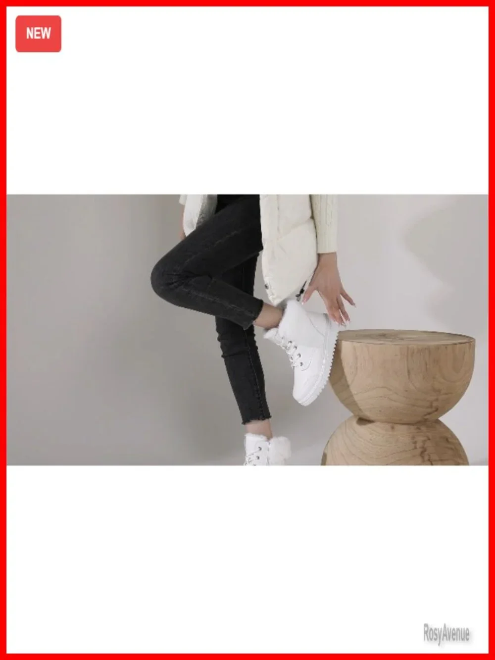 Waterproof Faux Leather Snow Boots with Side Zipper, Warm Lining Ankle Booties